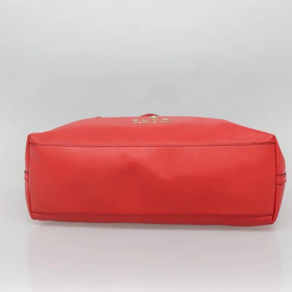 GUCCI Tote Bag Leather Outlet Red Gold 380118 - Picture 5 of 16
